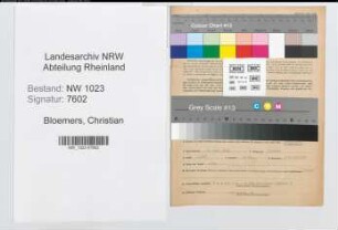 Entnazifizierung Christian Bloemers , geb. 08.07.1891 (Techn.-Angest.,)