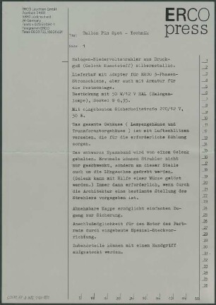 ERCO Niedervoltstrahler "Tallon Pin Spot" von Roger Tallon