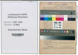Entnazifizierung Berta Suenderhauf , geb. 27.09.1887 ()