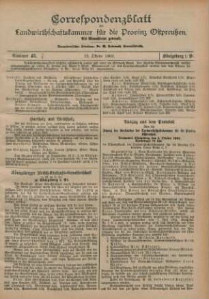 Nummer 43. 22. Oktober 1902.