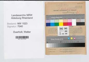 Entnazifizierung Walter Duerholt , geb. 16.03.1899 (Beamter)
