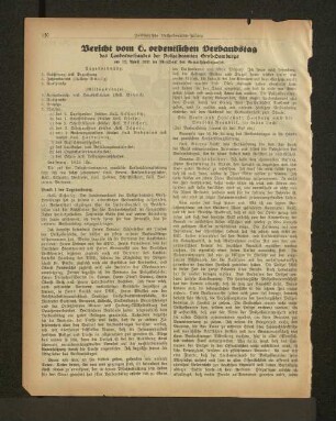 Bericht vom 6. ordentlichen Verbandstag