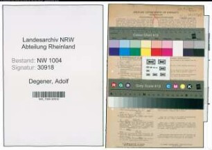 Entnazifizierung Adolf Degener , geb. 03.08.1911 (Lehrer)