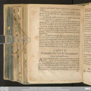 Caput V. De parallaxibus Solis & Lunae tempore verae coiunctionis.