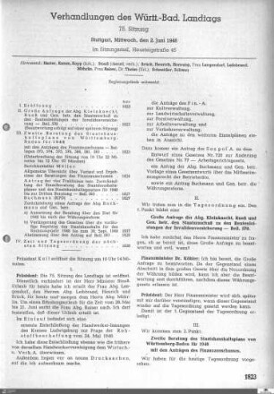 75. Sitzung, Stuttgart, 2.6.1948