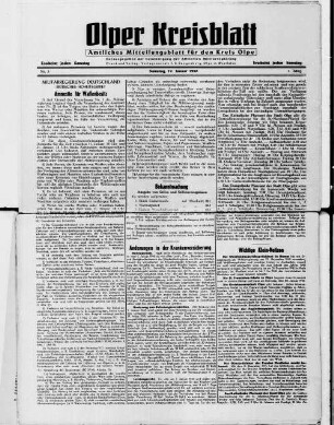 Olper Kreisblatt : amtliches Mitteilungsblatt für den Kreis Olpe