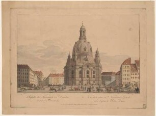 Der Neumarkt in Dresden, Blick nach Norden auf die Frauenkirche