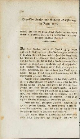 Böhmische Kunst- und Gewerbs-Ausstellung im Jahre 1828
