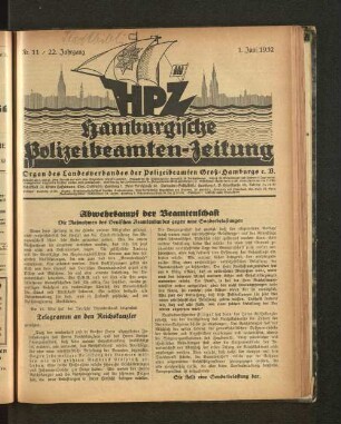 Nr. 11 / 22. Jahrgang 1. Juni 1932