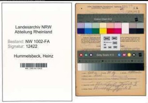 Entnazifizierung Heinz Hummelsbeck, geb. 07.02.1914 (Kaufmann)