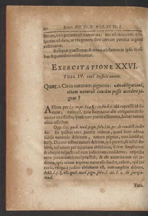 Exercitatione XXVI.