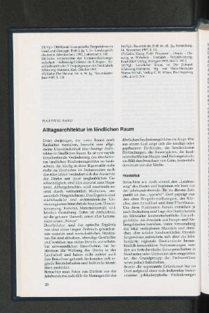 Alltagsarchitektur im ländlichen Raum