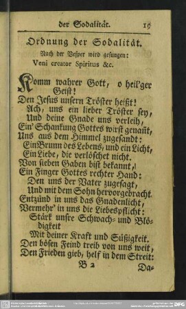 Ordnung der Sodalität