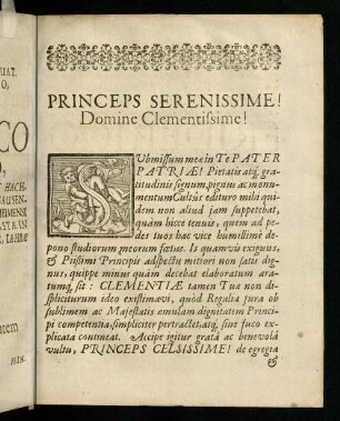 Princeps Serenissime! Domine ...
