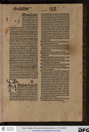 Prologus. Quoniam iuri opera daturum prius nosse oportet unde nomen iuris descendat...