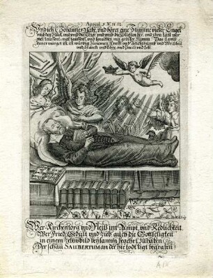 Grafik "Und ich Johannes sahe und höret eine Stimme vieler Engel"