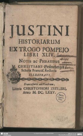 Iustini Historiarum ex Trogo Pompeio libri XLIV