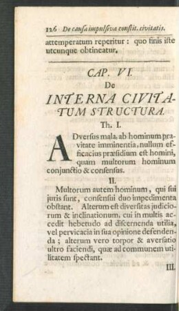 Cap. VI. De Interna Civitatum Structura.
