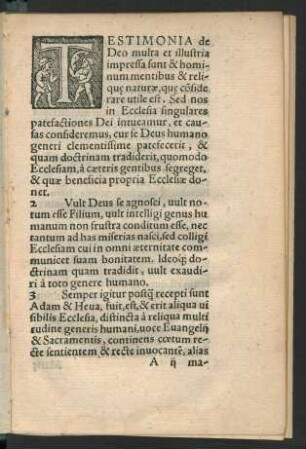 Testimonia de Deo multa et illustria impressa sunt ...