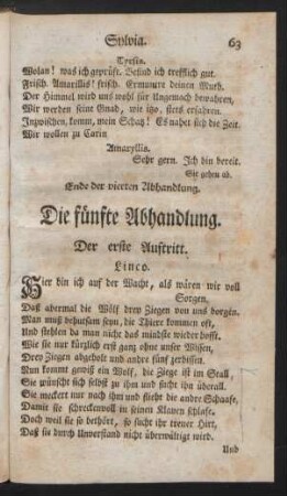 Die fünfte Abhandlung