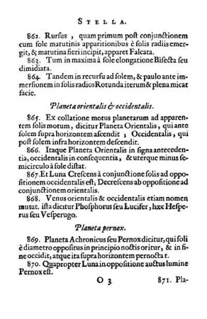 Planeta orientalis & occidentalis.