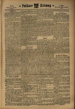 Zweite Ausgabe vom Dienstag, den 25. Juli 1911.