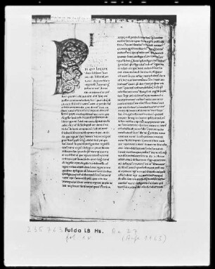 Augustinus, Enarrationes in Psalmos 51-100 — Initiale P, Folio 1 verso