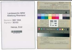 Entnazifizierung Emil Heinze , geb. 12.08.1886 (Maschinist)