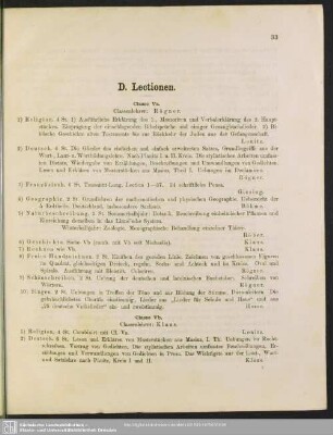 D. Lectionen