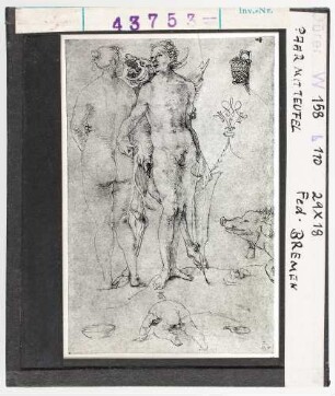 Albrecht Dürer: Paar mit Teufel. Feder. Bremen