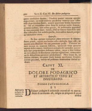Capvt XI. De dolore podagrico et arthritico vero et inveterato
