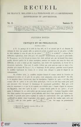 2: Petites notes de critique et de philologie, 3