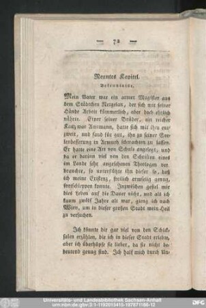 Neuntes Kapitel. Bekenntnisse.
