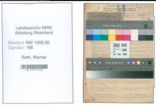 Entnazifizierung Werner Rath , geb. 21.12.1896 (Angestellter)