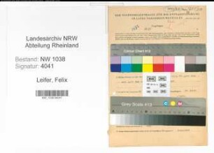 Entnazifizierung Felix Leifer , geb. 10.09.1905 (Arbeiter)