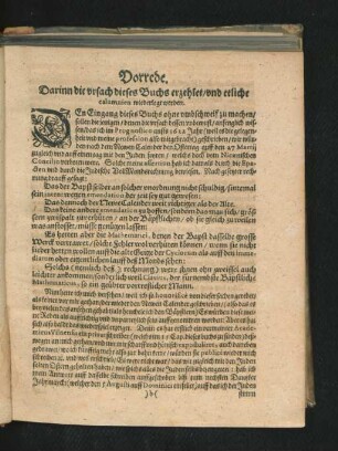 Vorrede. Darinn die ursach dieses Buchs erzehlet/ und etliche calumnien wiederlegt werden.