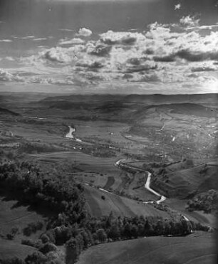 Thüringen. Landschaft (vielleicht Blick von der Leuchtenburg)