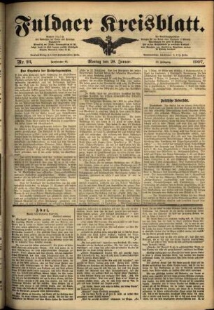 Ausgabe vom Montag, den 28. Januar 1907.