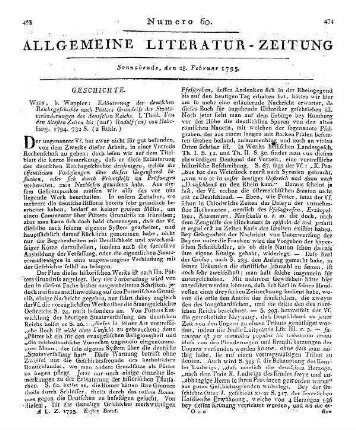[Dolliner, T.]: Erläuterung der teutschen Reichsgeschichte nach Pütters Grundriß der Staatsveränderungen des teutschen Reichs. T. 1. Wien: Wappler 1794