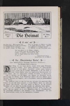 Feburar 1915 25. Jahrg. Nr. 2