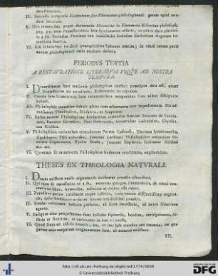 Theses Ex Theologia Naturali.