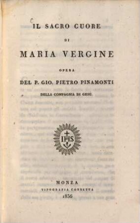 Il sacro cuore di Maria Vergine : opera