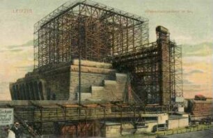 Leipzig: Völkerschlachtdenkmal im Bau