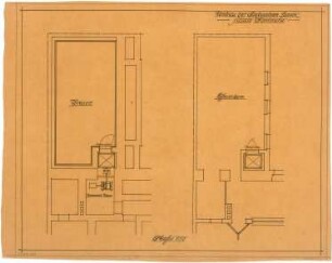 Billing, Hermann; Karlsruhe, Friedrichsplatz 12; Badische Bank, Umbau - Grundrisse EG, UG