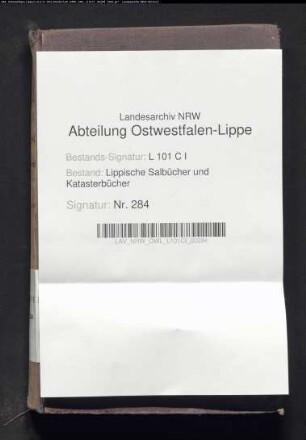 Salbuch der ehem. Vogtei Langenholzhausen von 1858, Bd. 3