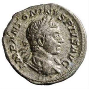 Münze, Denar, 219 n. Chr.