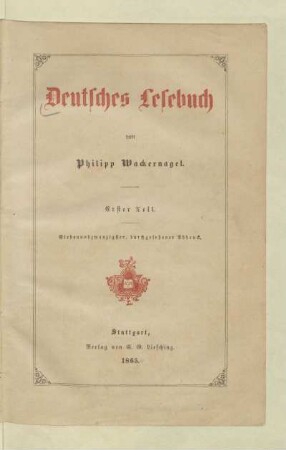 Teil 1: Deutsches Lesebuch