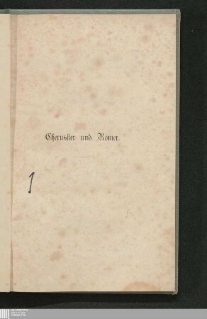 Cherusker und Römer : eine epische Dichtung