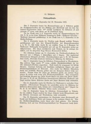 12. Abschnitt: Rückzugskämpfe