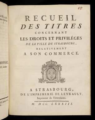 1-10, Recueil Des Titres Concernant Les Droits Et ...